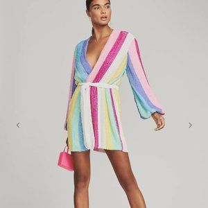 *SOLD* NWT Retrofête Gabrielle Sequin Dress in Unicorn Stripes / Rainbow